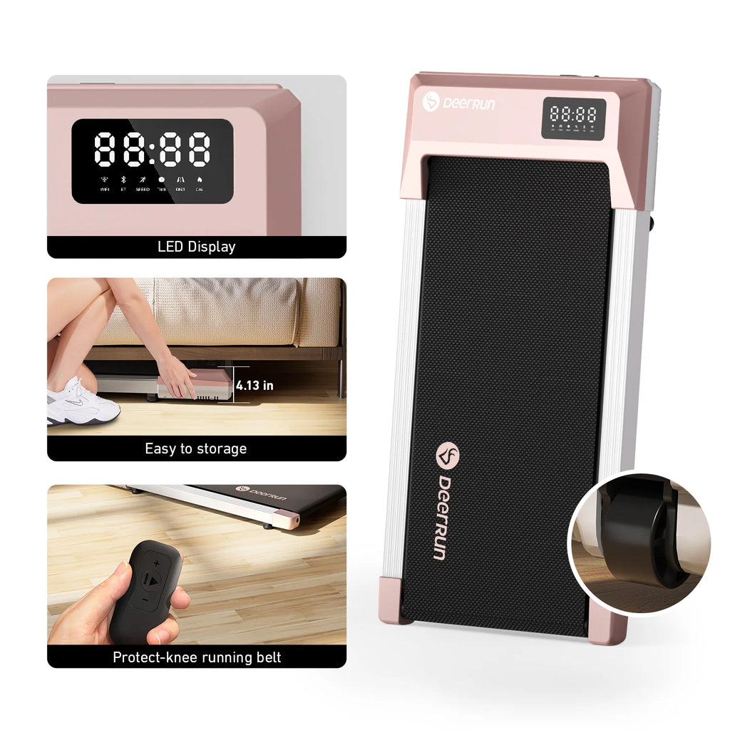 Deerrun Q1 Urban plus Smart Walking Pad Treadmill with Remote Control - 350 Lbs