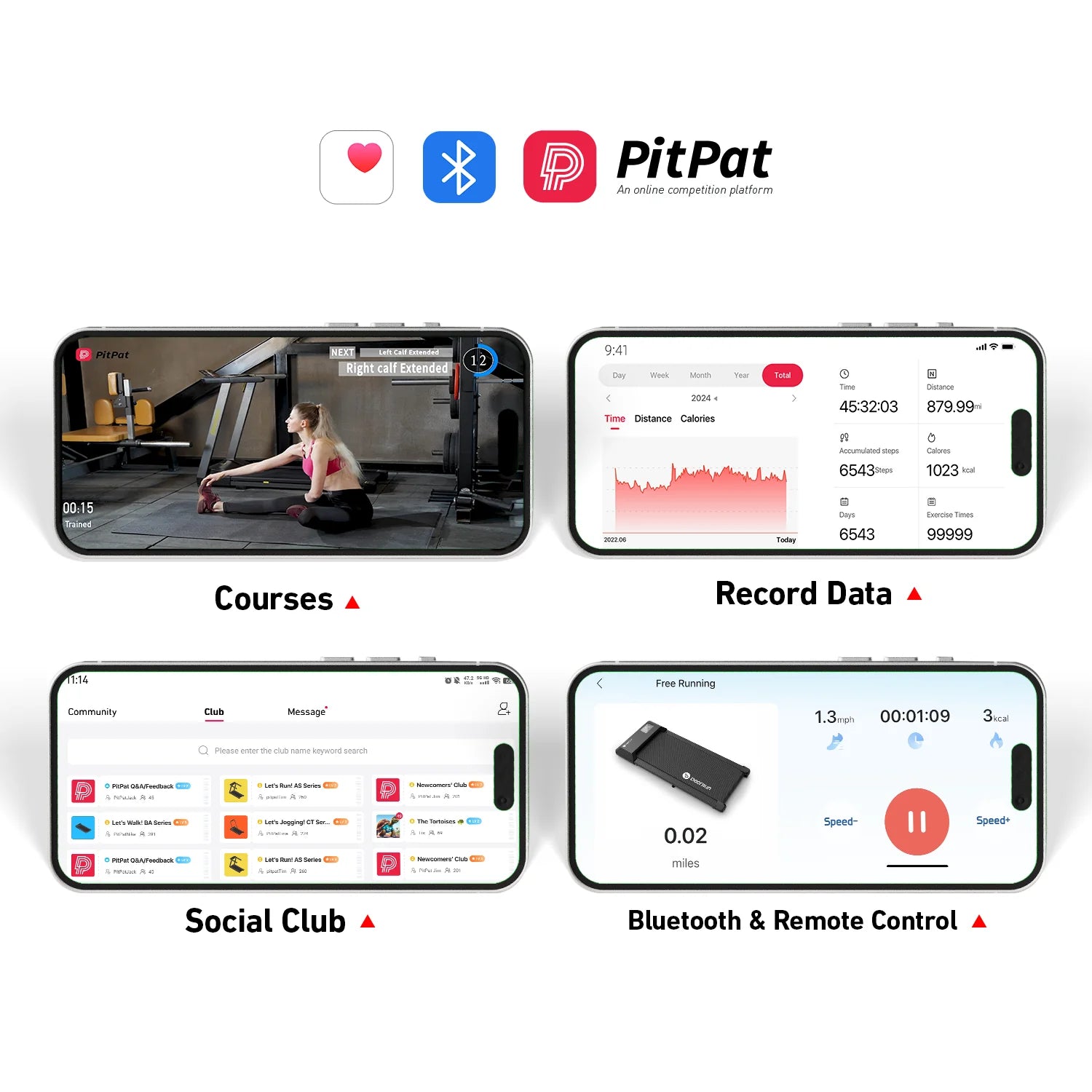 Deerrun Q1 Urban plus Smart Walking Pad Treadmill with Remote Control - 350 Lbs